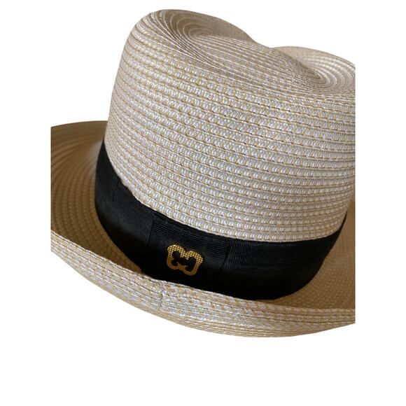 Erica Javits Fedora Straw Hat with Black Band UPF 50+ One Size - Picture 4 of 14